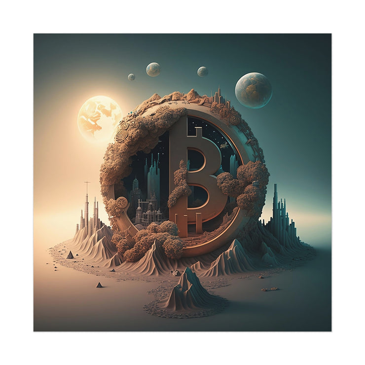 4th Globe of Bitcoin Poster