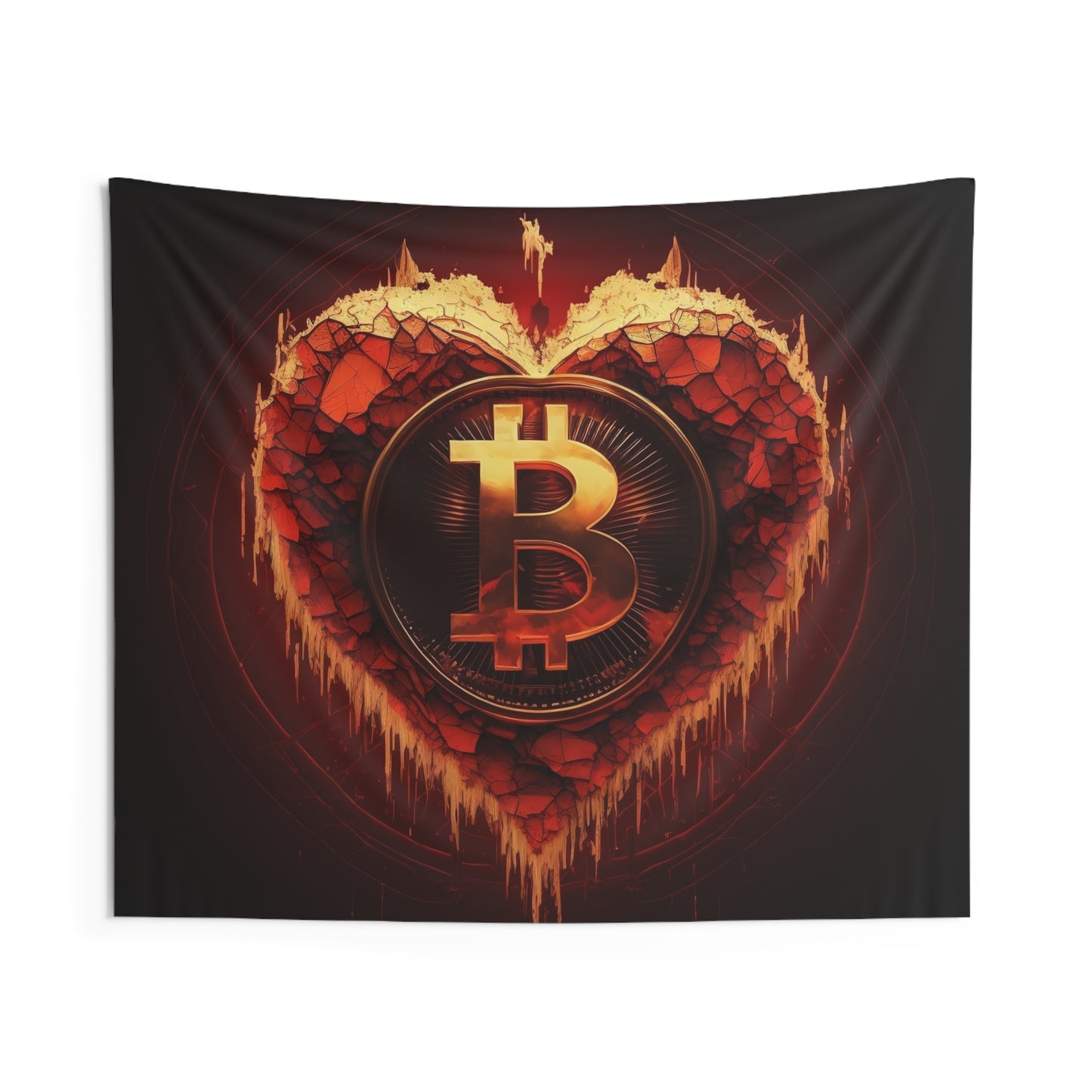 Love Bitcoin Wall Tapestry
