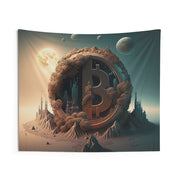 4th Globe of Bitcoin Wall Tapestry