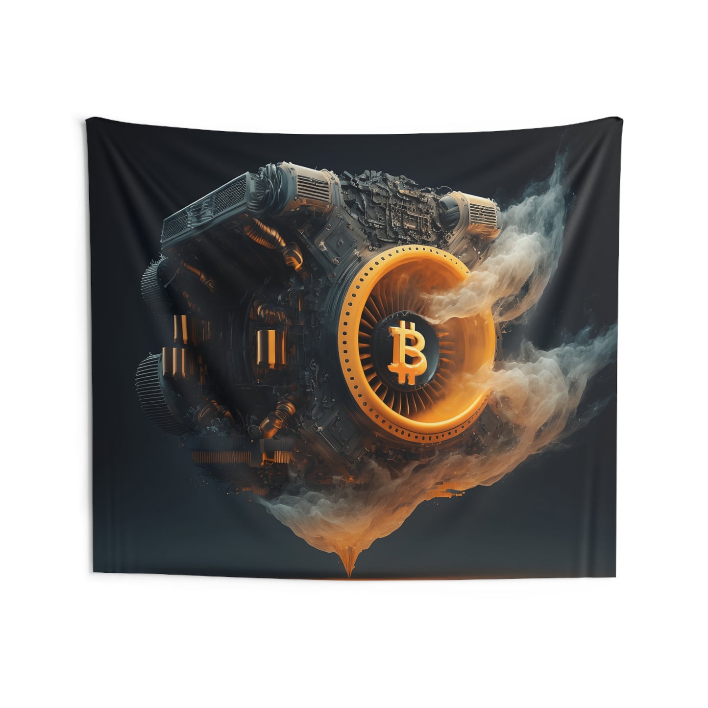 Bitcoin Engine Wall Tapestry