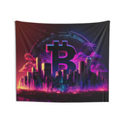 Bitcoin Night City Wall Tapestry
