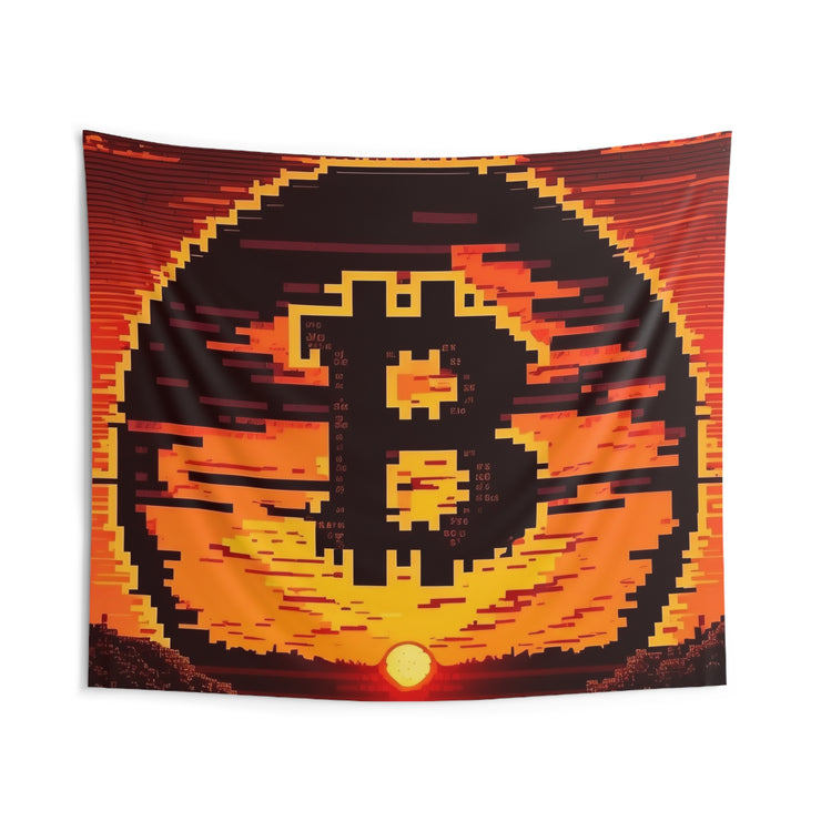 8 BitsCoin Wall Tapestry