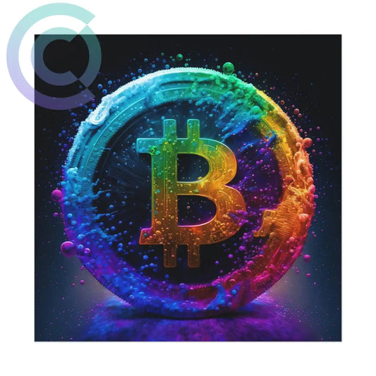 21 Million Colors Of Bitcoin Poster 16 X (Square) / Uncoated