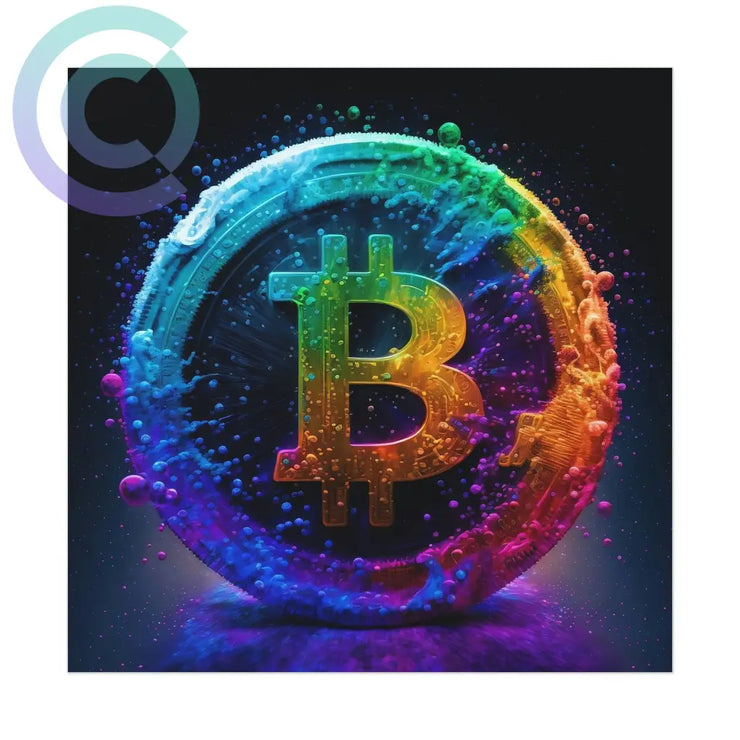 21 Million Colors Of Bitcoin Poster 16 X (Square) / Uncoated