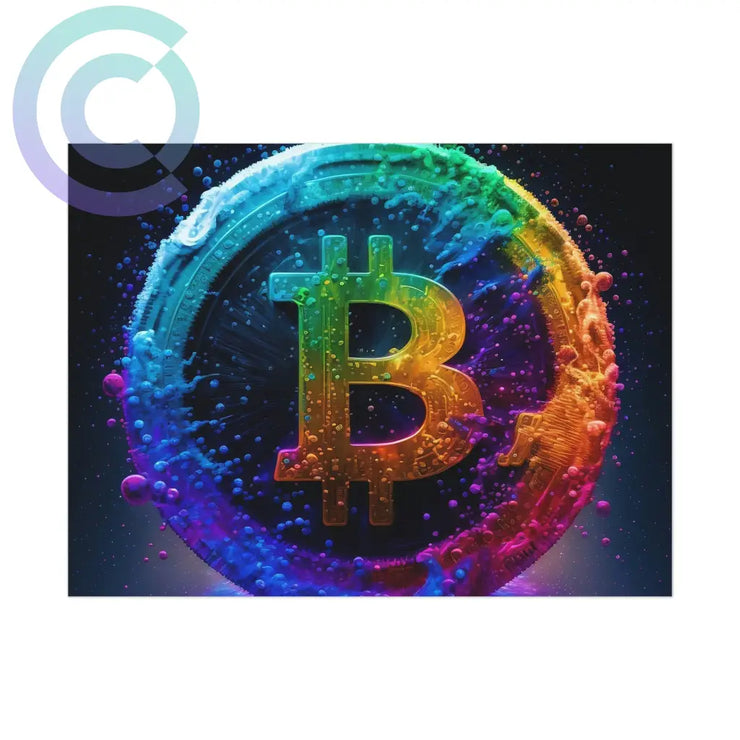 21 Million Colors Of Bitcoin Poster 8 X 6 (Horizontal) / Uncoated