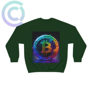 21 Million Colors Of Bitcoin Sweatshirt S / Forest Green