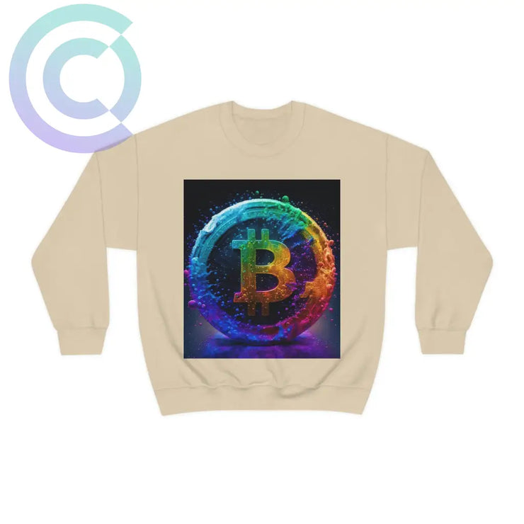 21 Million Colors Of Bitcoin Sweatshirt S / Sand