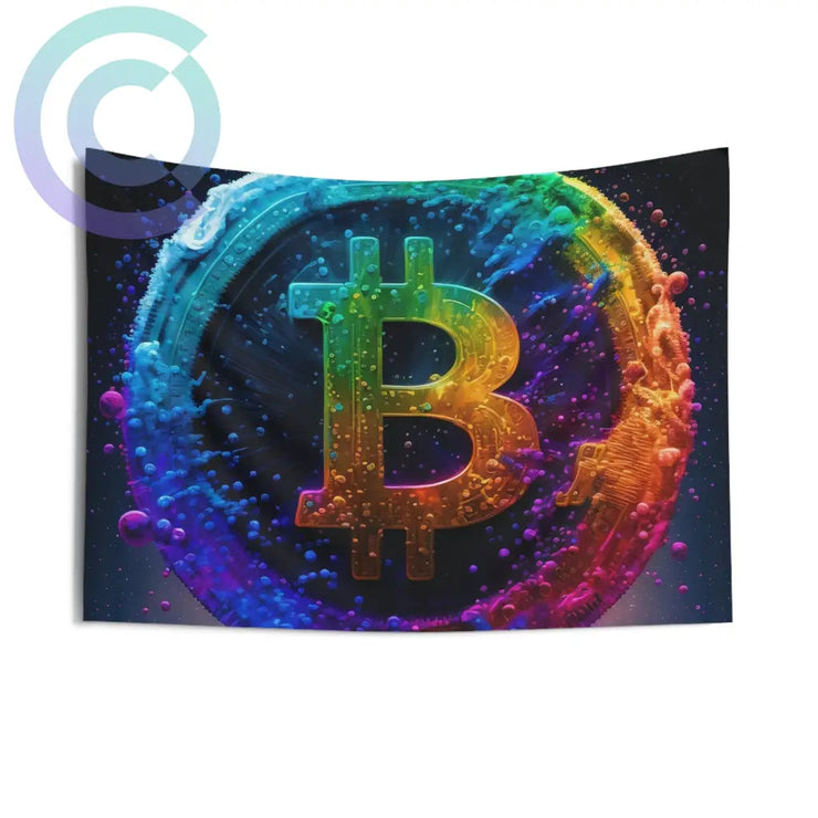 21 Million Colors Of Bitcoin Wall Tapestry 36 × 26 Home Decor