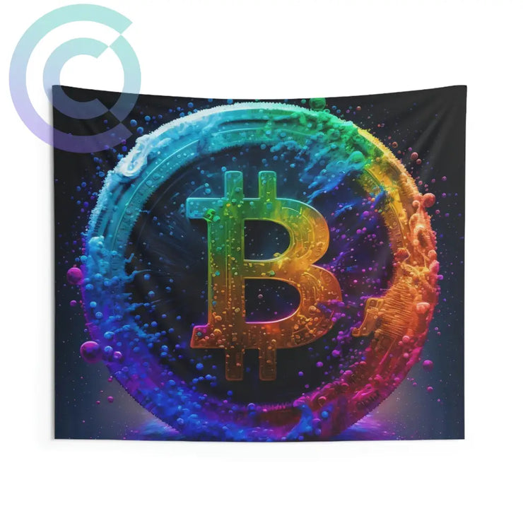 21 Million Colors Of Bitcoin Wall Tapestry 60 × 50 Home Decor