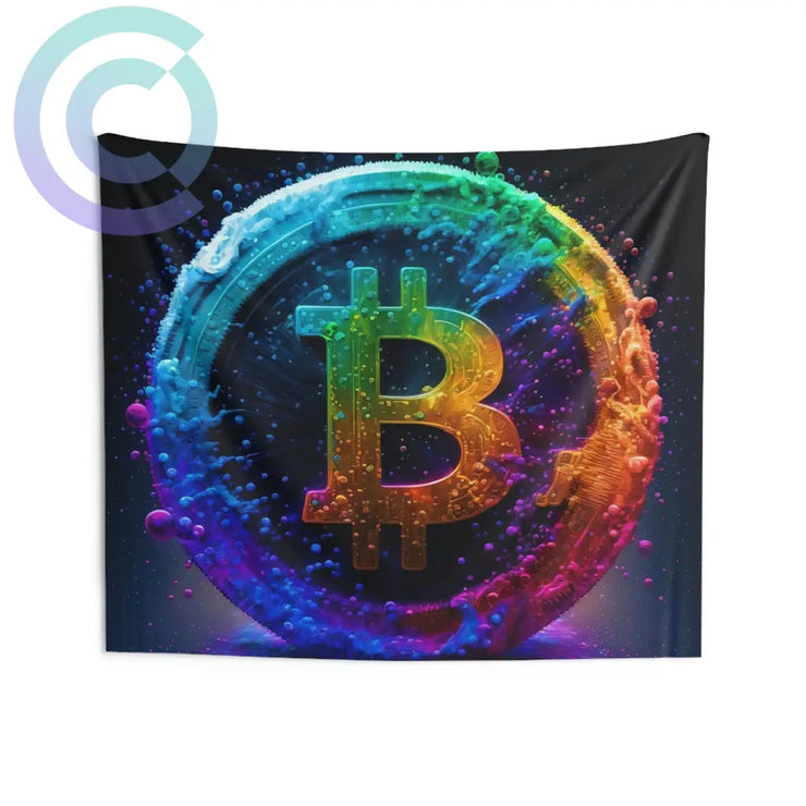 21 Million Colors Of Bitcoin Wall Tapestry 80 × 68 Home Decor