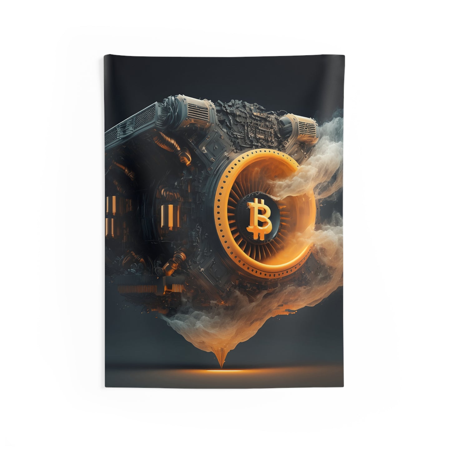 Bitcoin Engine Wall Tapestry