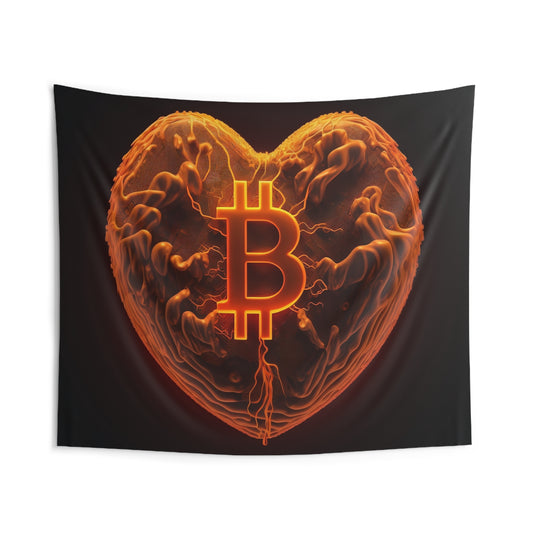 Beating Heart of Bitcoin Wall Tapestry