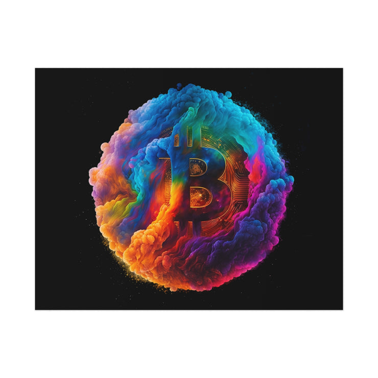 Bitcoin Swirls Poster