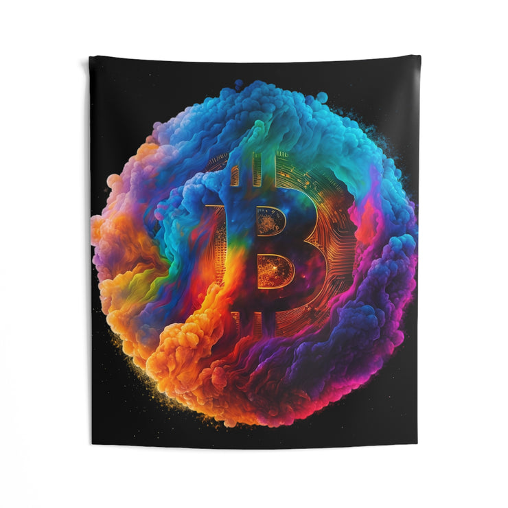 Bitcoin Swirls Wall Tapestry