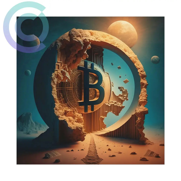 4Th Arch Of Bitcoin Poster 11 X (Square) / Uncoated
