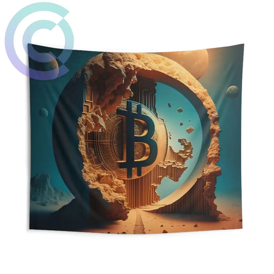 4Th Arch Of Bitcoin Wall Tapestry 104 × 88 Home Decor