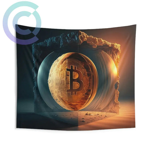 4Th Dimension Of Bitcoin Wall Tapestry 104 × 88 Home Decor
