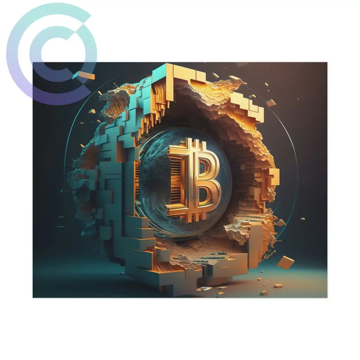 4Th Sphere Of Bitcoin Poster 10 X 8 (Horizontal) / Uncoated
