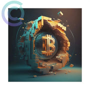 4Th Sphere Of Bitcoin Poster 11 X (Square) / Uncoated