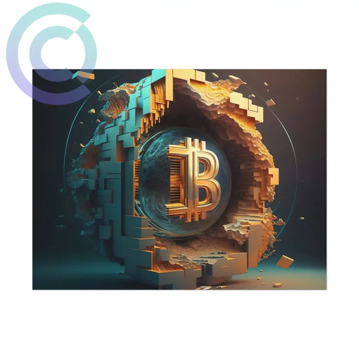 4Th Sphere Of Bitcoin Poster 24 X 18 (Horizontal) / Uncoated