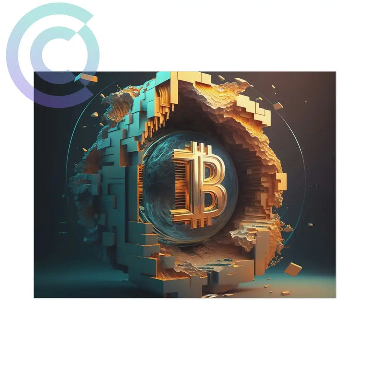 4Th Sphere Of Bitcoin Poster 8 X 6 (Horizontal) / Uncoated
