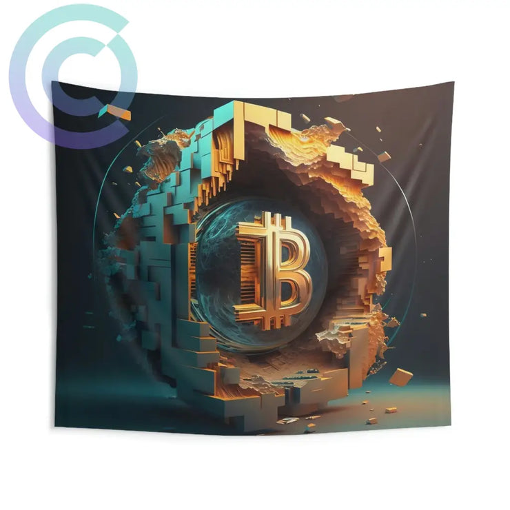 4Th Sphere Of Bitcoin Wall Tapestry 104 × 88 Home Decor
