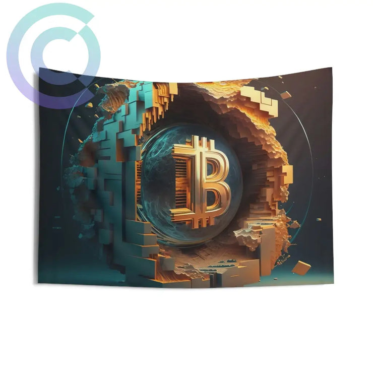 4Th Sphere Of Bitcoin Wall Tapestry 36 × 26 Home Decor