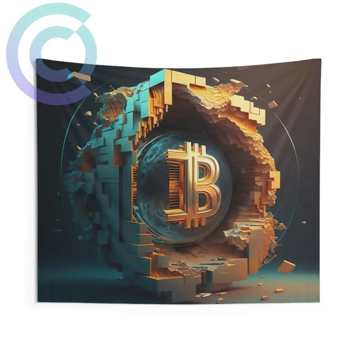 4Th Sphere Of Bitcoin Wall Tapestry 60 × 50 Home Decor