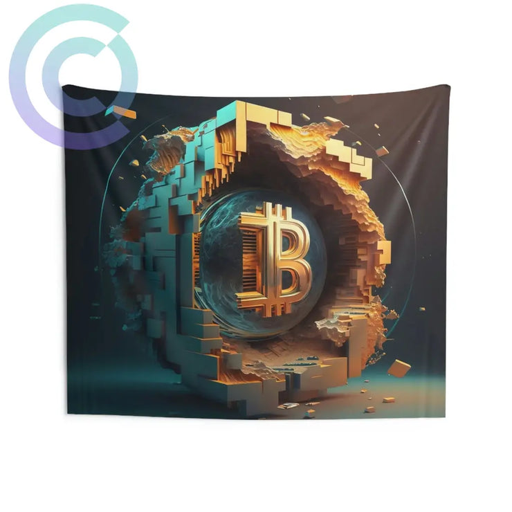 4Th Sphere Of Bitcoin Wall Tapestry 80 × 68 Home Decor