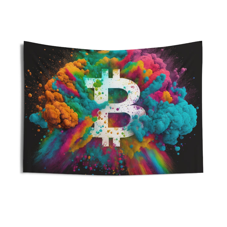 Bitcoin Explosion Wall Tapestry