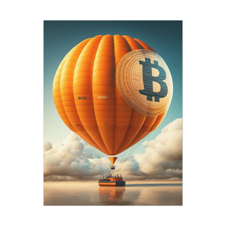 Bitcoin Balloon Poster
