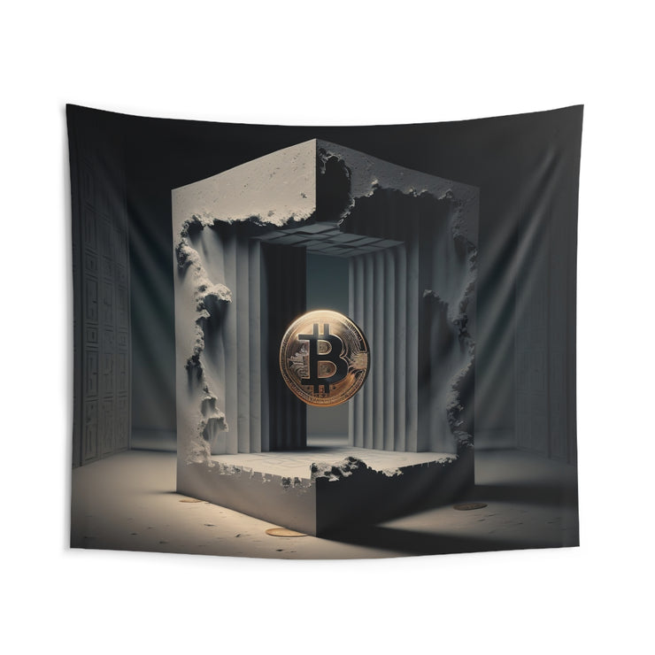 4th Tesseract of Bitcoin Wall Tapestry