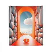 Orange Pill Archway Wall Tapestry