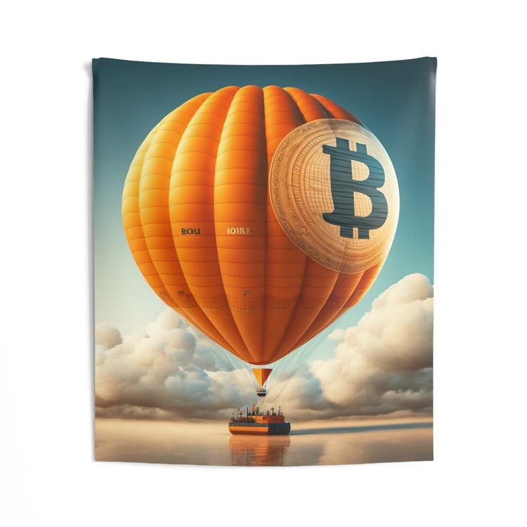 Bitcoin Balloon Wall Tapestry