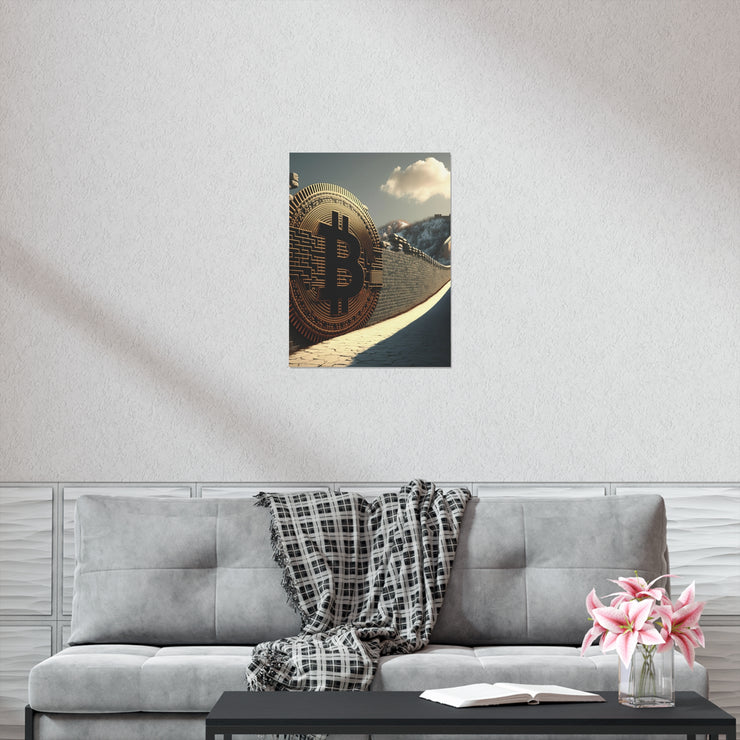 Great Wall of Bitcoin Poster