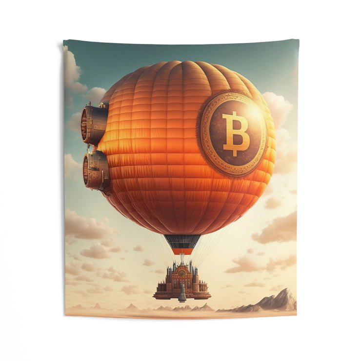 Bitcoin Rigid Airship Wall Tapestry