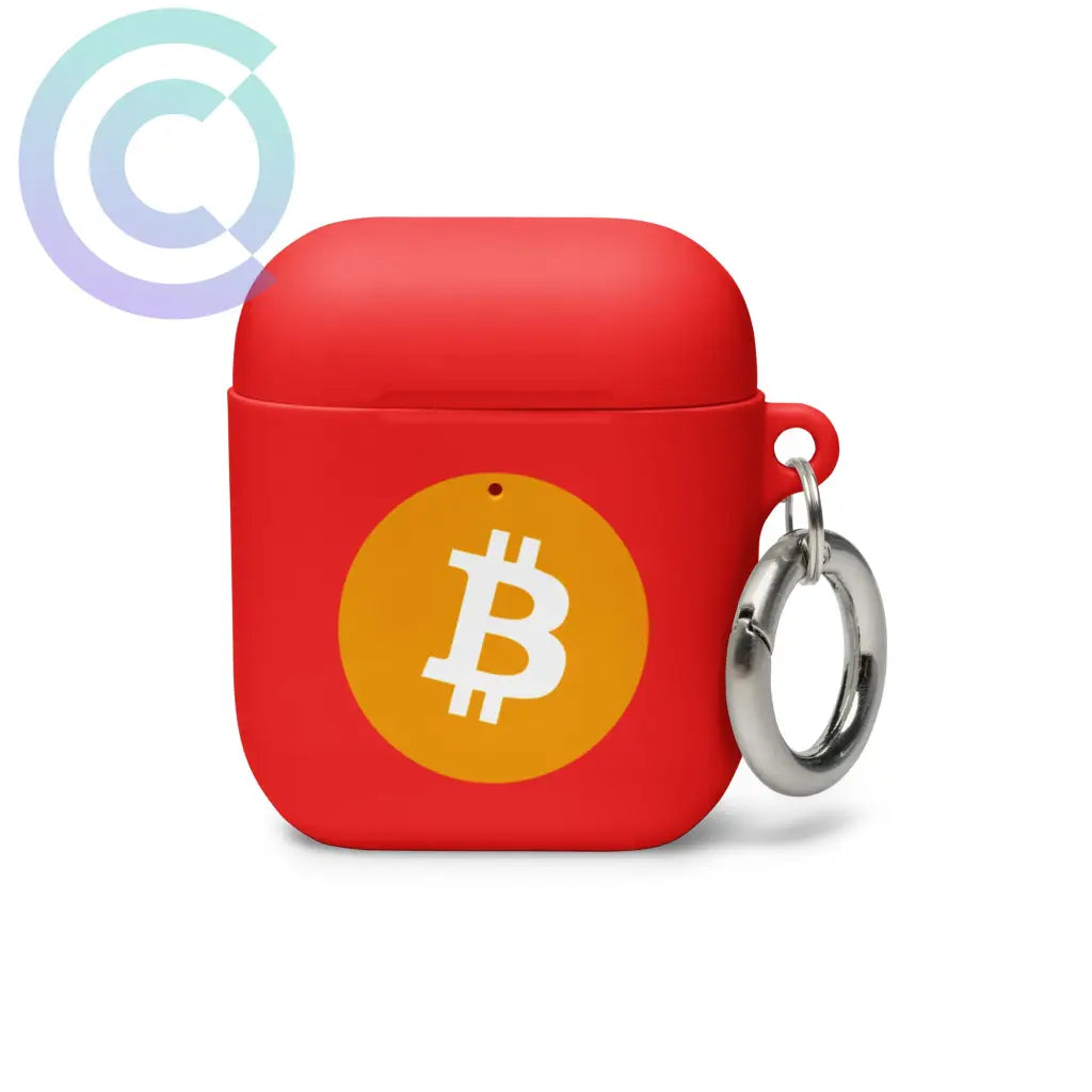 Bitcoin Airpods Case Red /