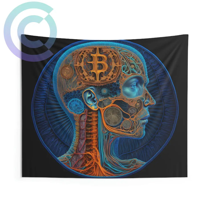 Bitcoin Anatomy Wall Tapestry 60 × 50 Home Decor