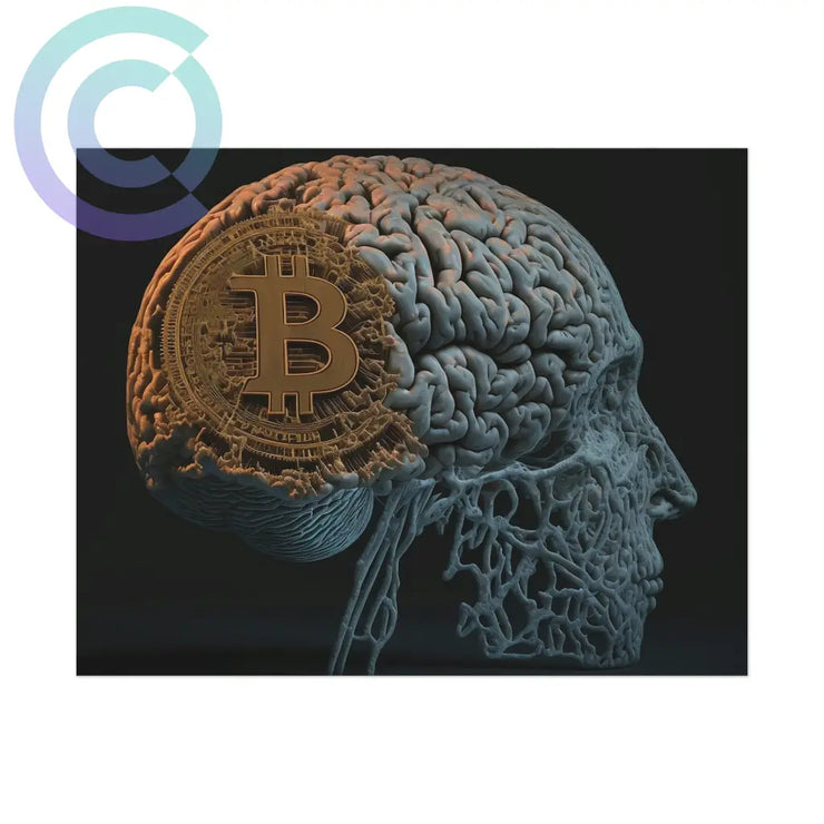 Bitcoin Brain Poster 14 X 11 (Horizontal) / Uncoated