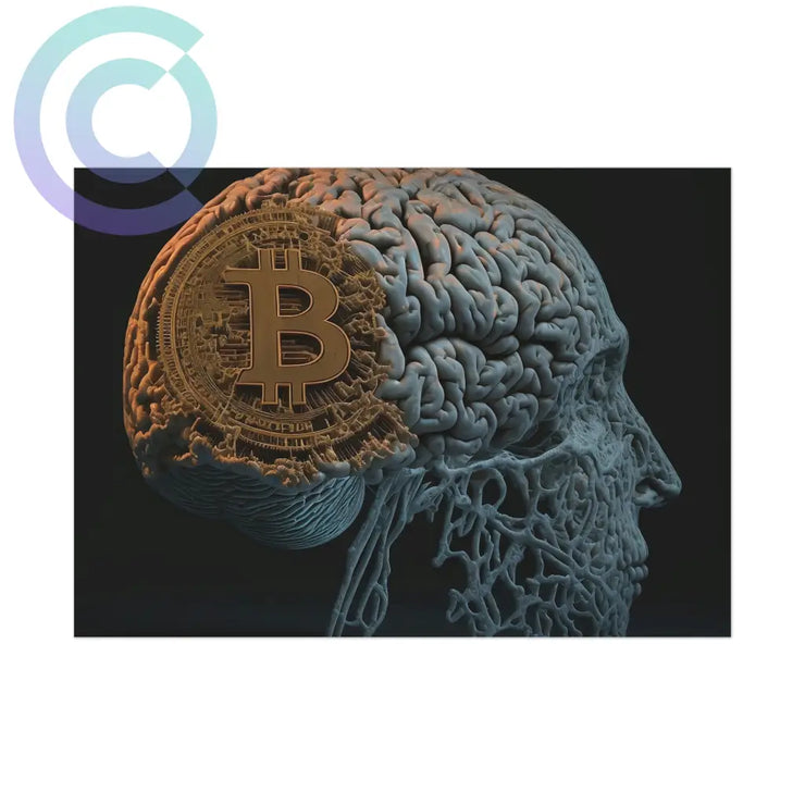 Bitcoin Brain Poster 7 X 5 (Horizontal) / Uncoated