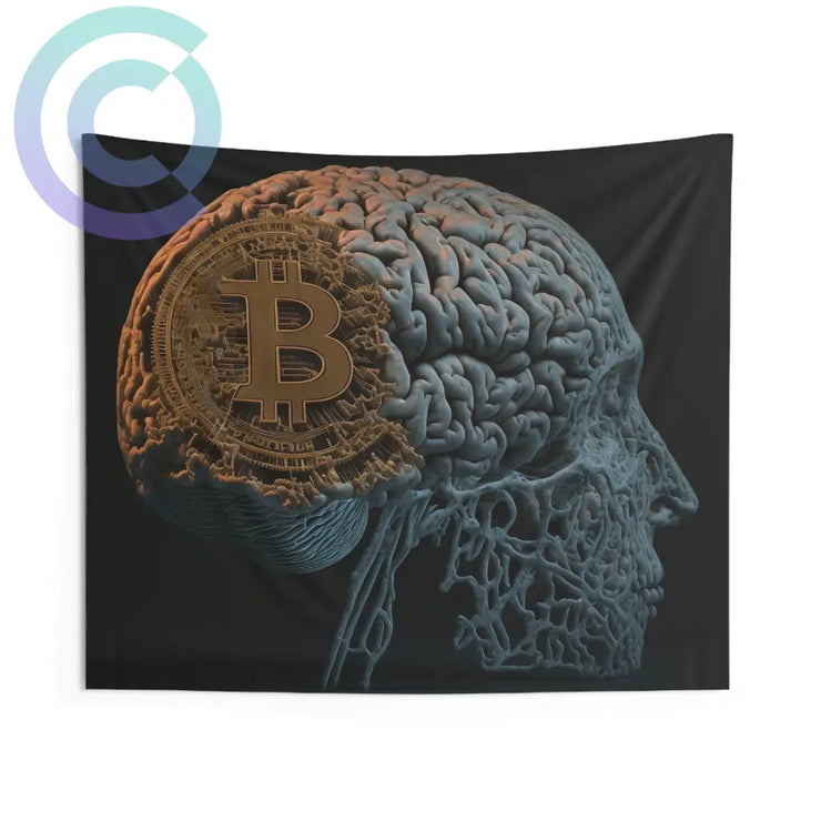 Bitcoin Brain Wall Tapestry 60 × 50 Home Decor