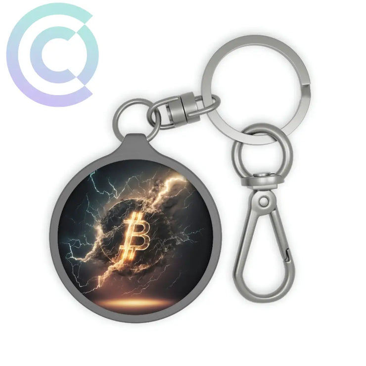 Bitcoin Lightning Keyring One Size / Grey Accessories