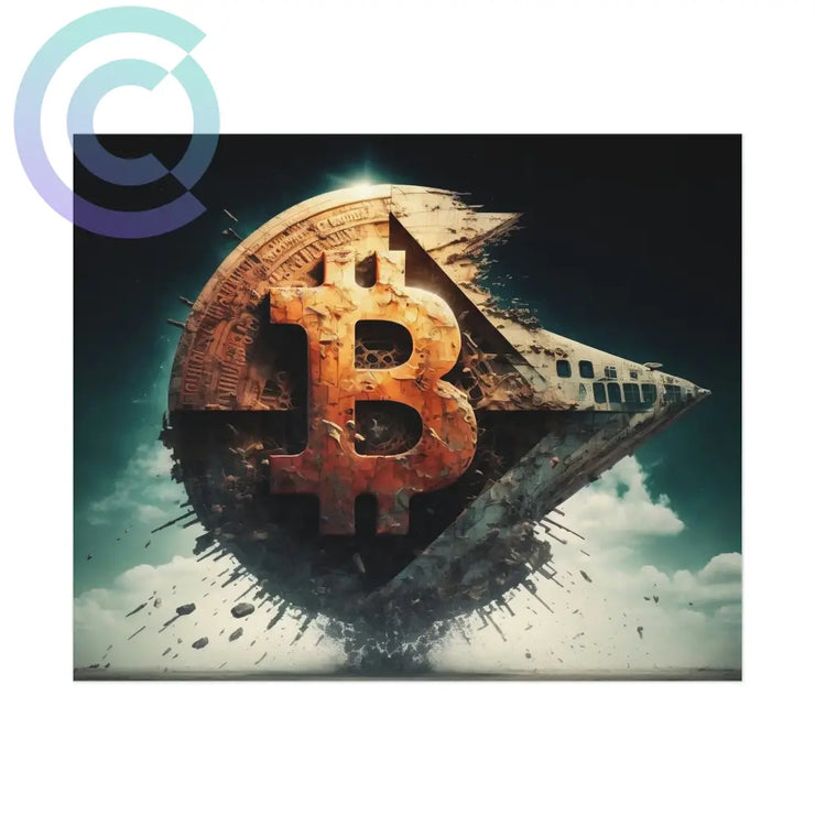 Bitcoin Starship Poster 11 X 9 (Horizontal) / Uncoated