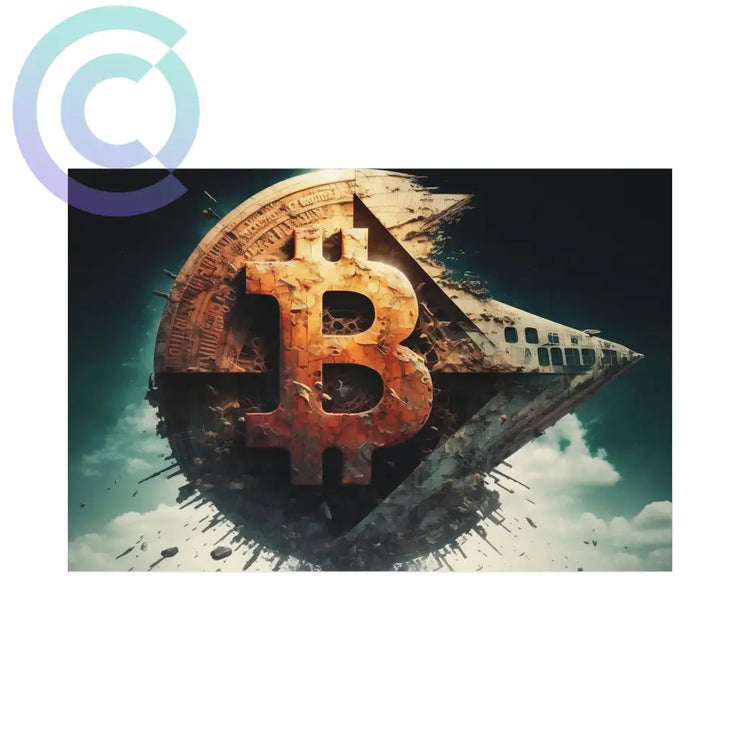 Bitcoin Starship Poster 18 X 12 (Horizontal) / Uncoated