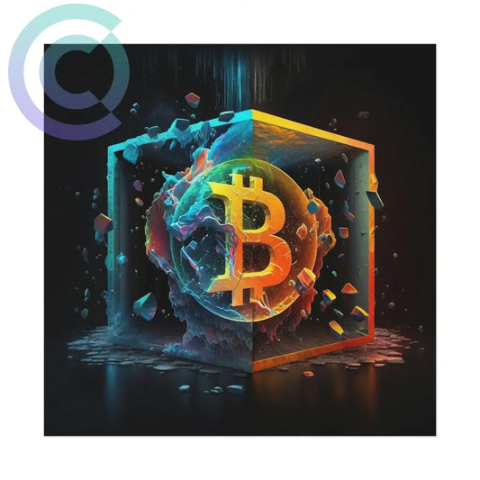 Bitcoin Tesseract Poster 16 X (Square) / Uncoated